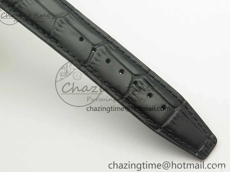 MIROTIME 0106 Affordable Portofino IW356501 SS V3 MK 1:1 Best Edition White Dial Gold Markers On Black Leather Strap MIYOTA 7196